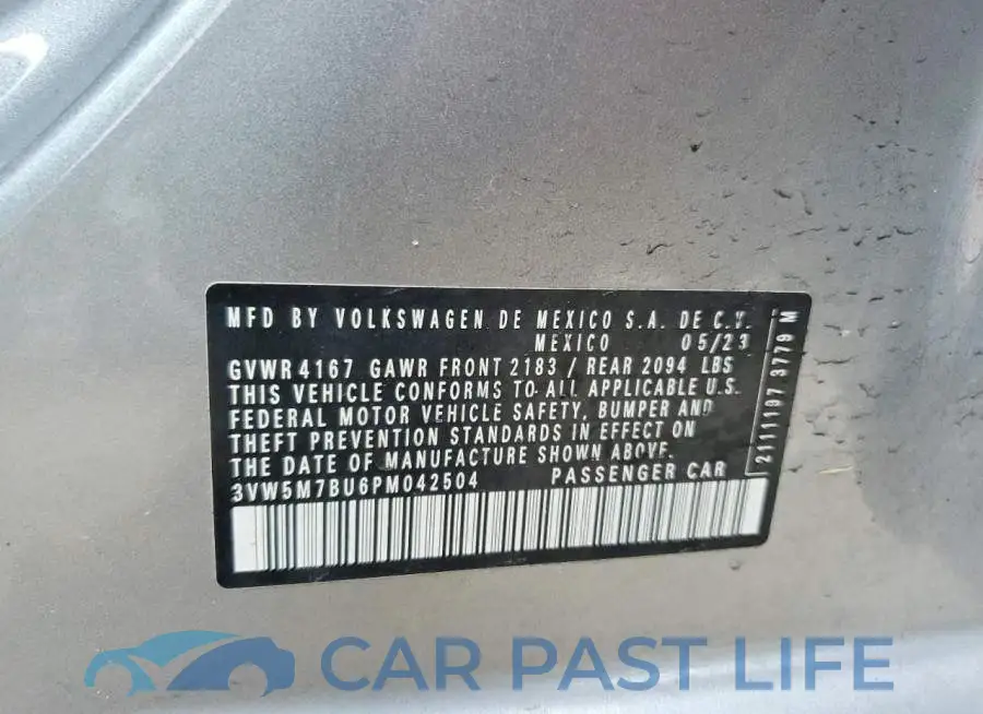 3VW5M7BU6PM042504# 12