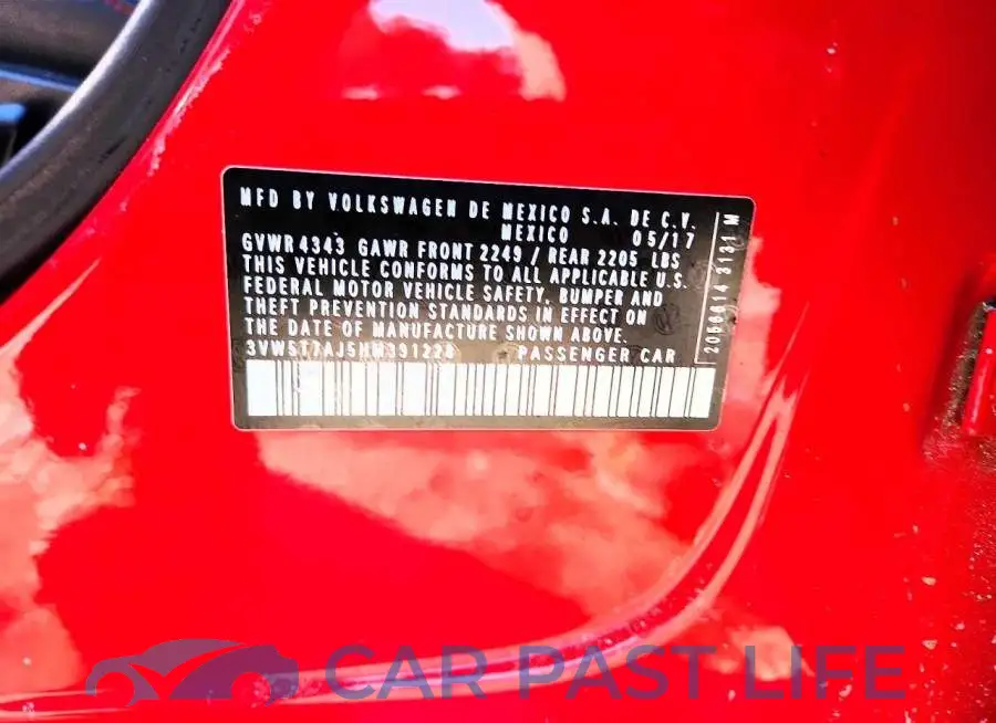 3VW5T7AJ5HM391228# 13