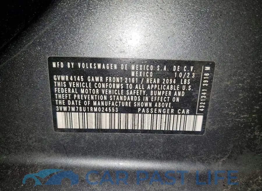 3VW7M7BU1RM024553# 12