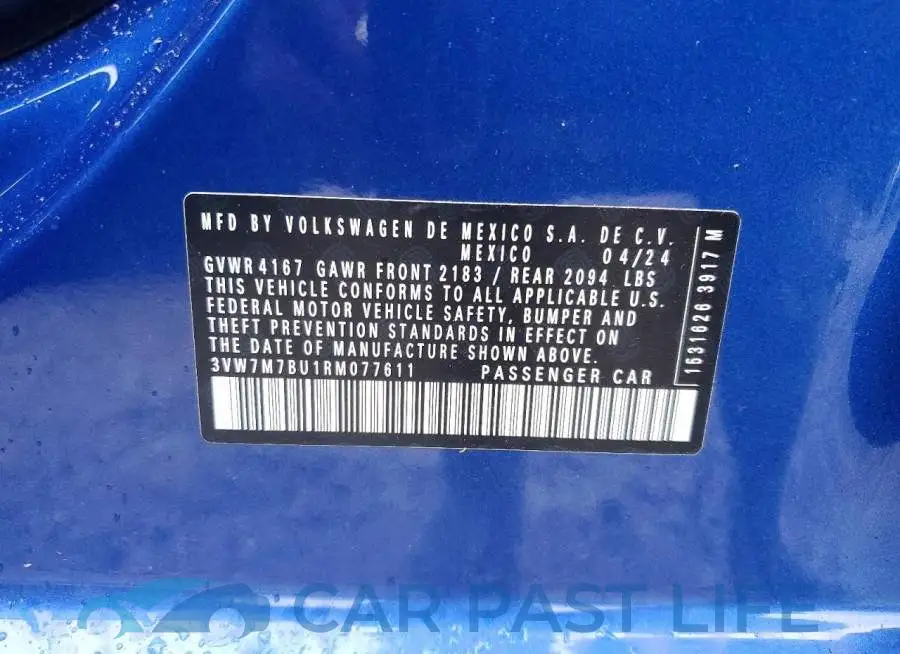 3VW7M7BU1RM077611# 13