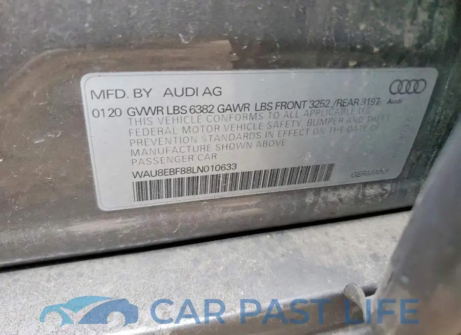 WAU8EBF88LN010633# 12