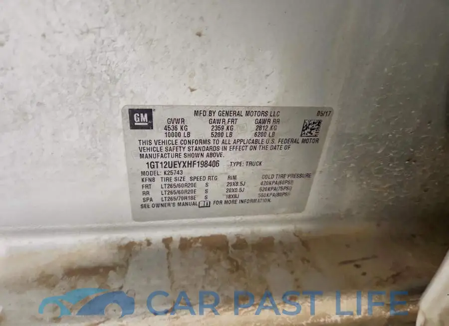 1GT12UEYXHF198406# 12