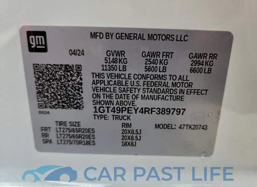 1GT49PEY4RF389797# 12
