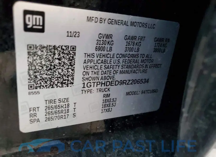 1GTPHDED9RZ206534# 12