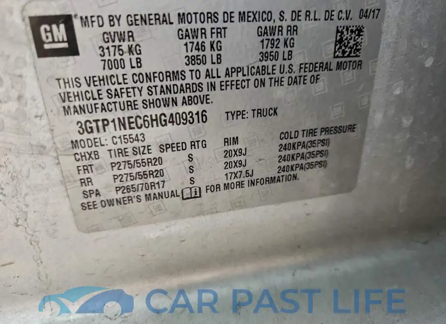 3GTP1NEC6HG409316# 12