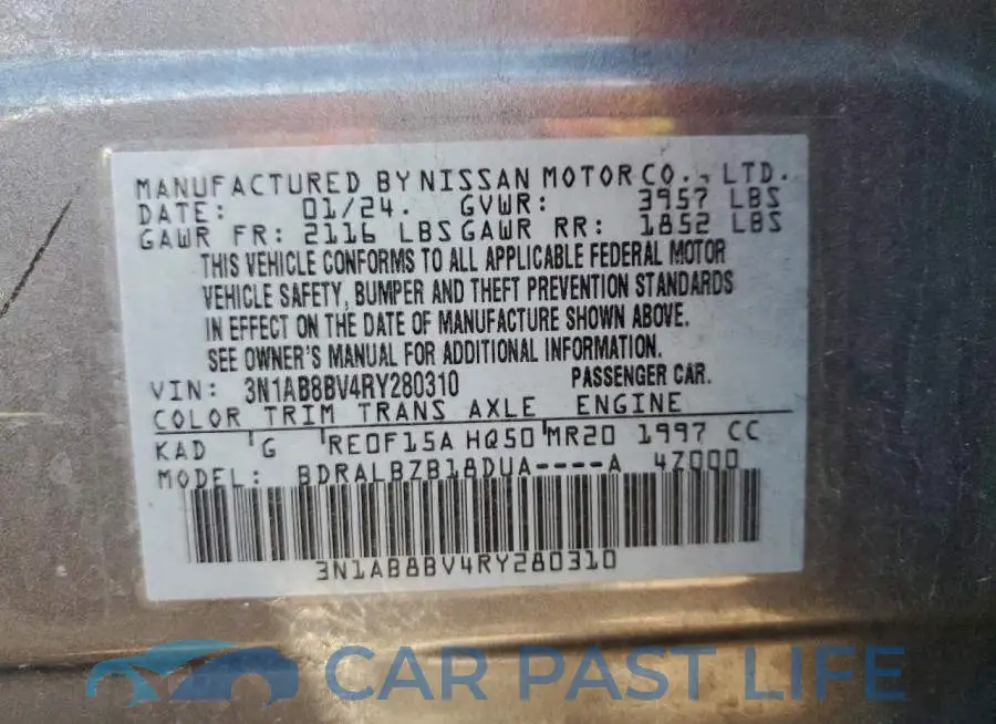 3N1AB8BV4RY280310# 12