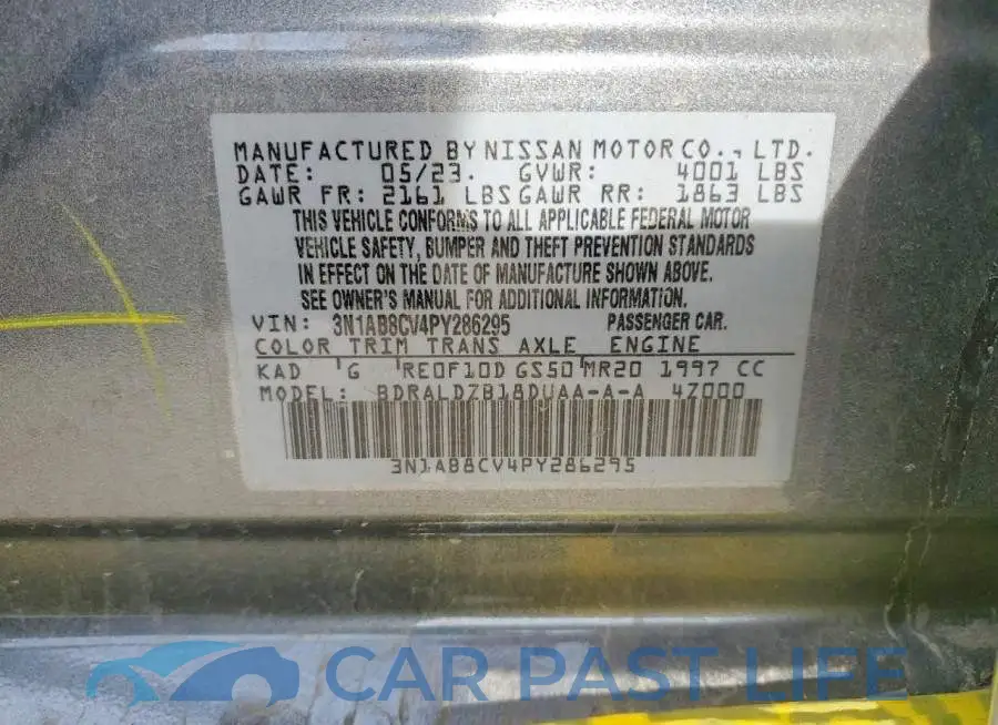 3N1AB8CV4PY286295# 12