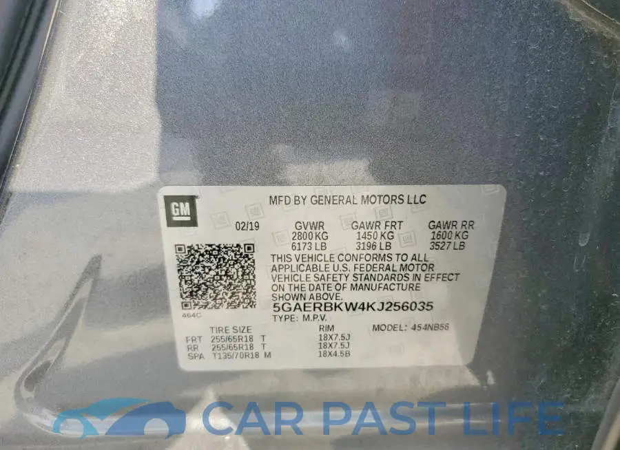 5GAERBKW4KJ256035# 13