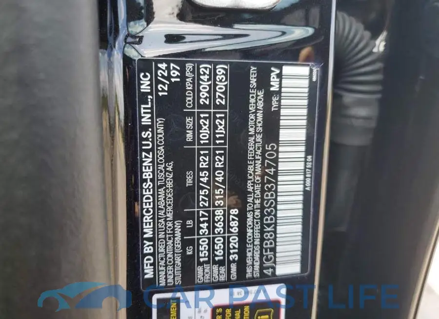 4JGFB8KB3SB374705# 14