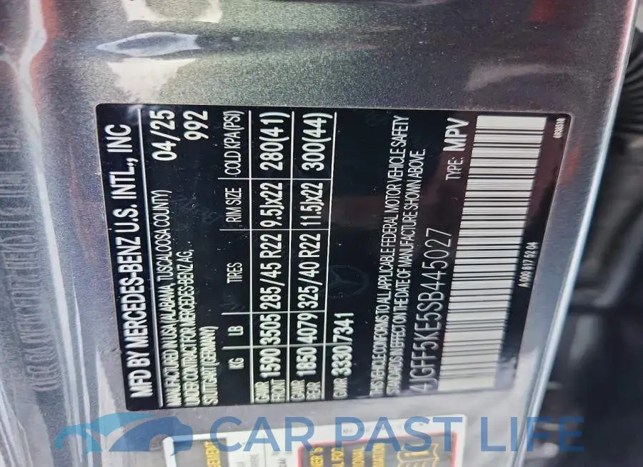 4JGFF5KE5SB445027# 13
