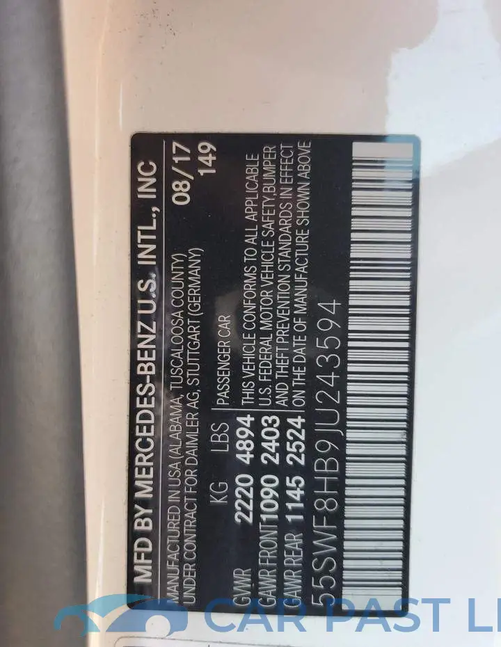 55SWF8HB9JU243594# 12