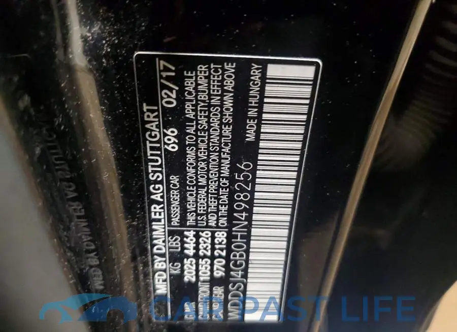 WDDSJ4GB0HN498256# 12