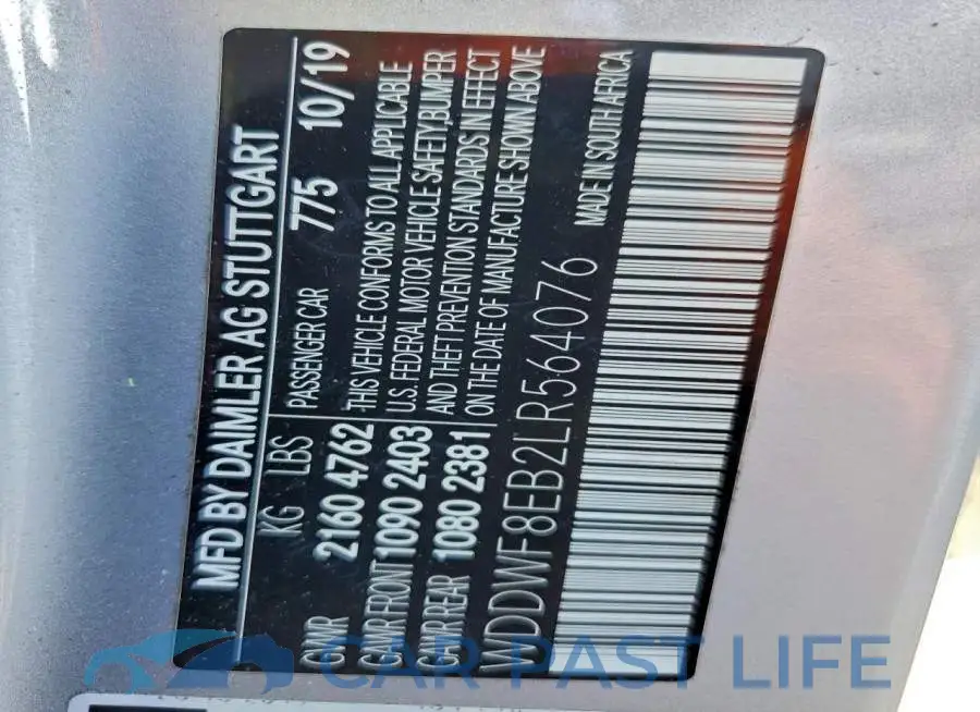 WDDWF8EB2LR564076# 13