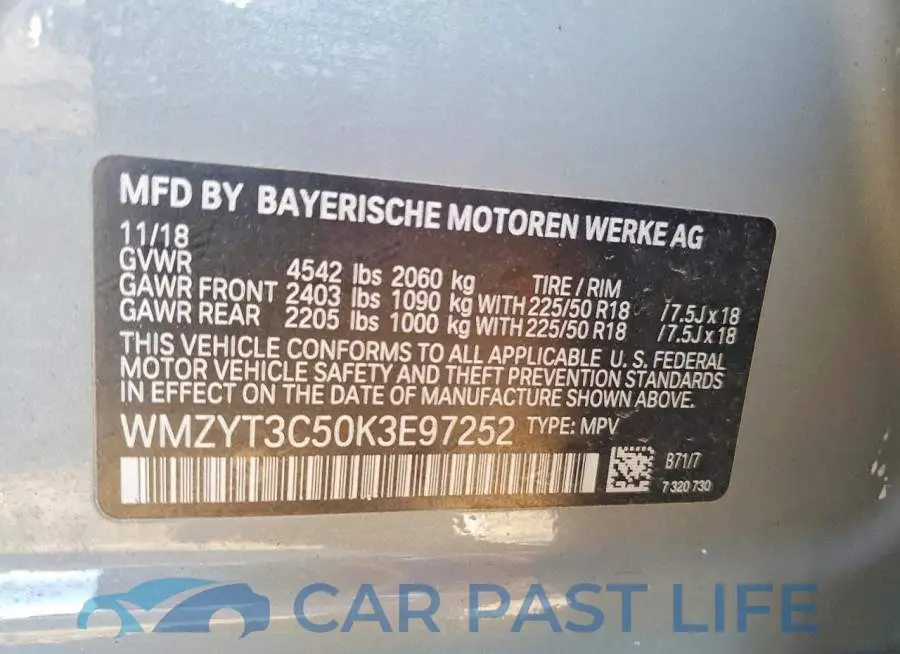 WMZYT3C50K3E97252# 12