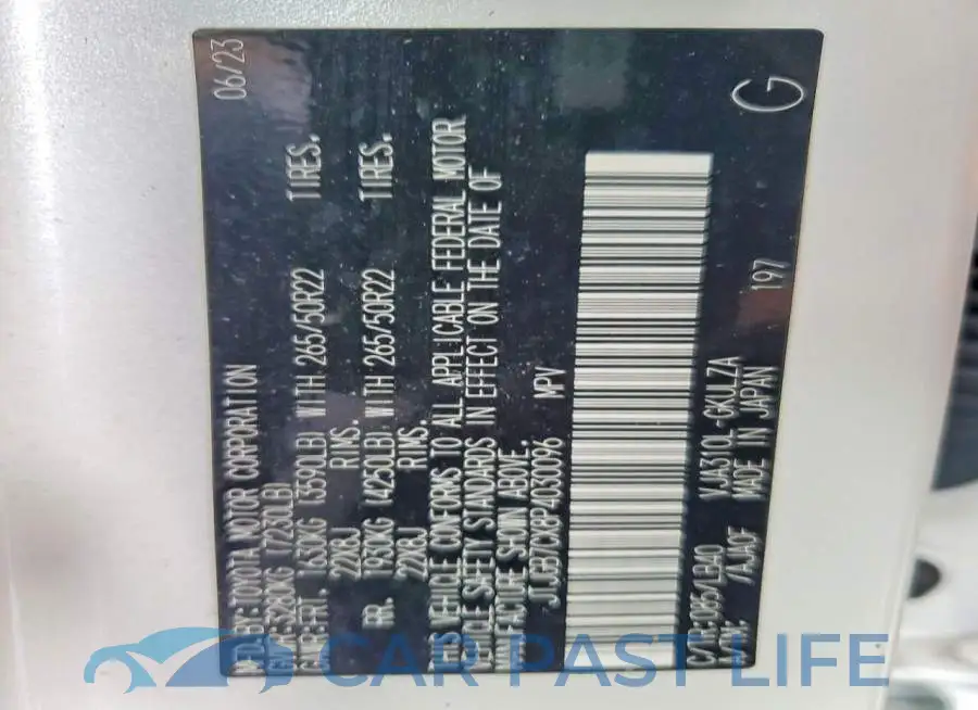 JTJGB7CX8P4030096# 13