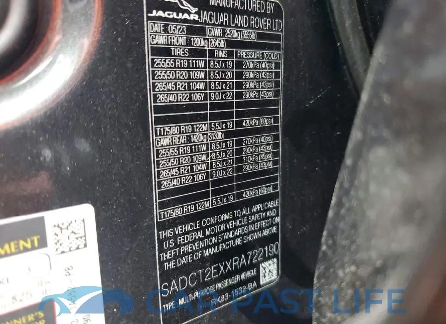 SADCT2EXXRA722190# 13
