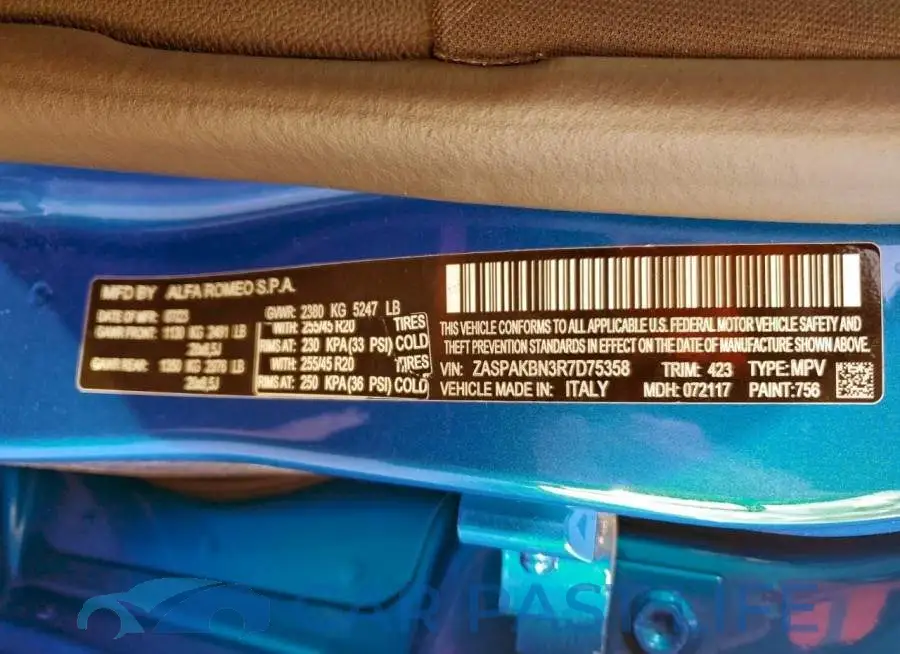 ZASPAKBN3R7D75358# 13