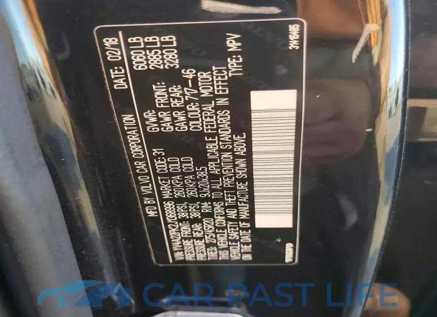 YV4A22PK2J1368996# 13