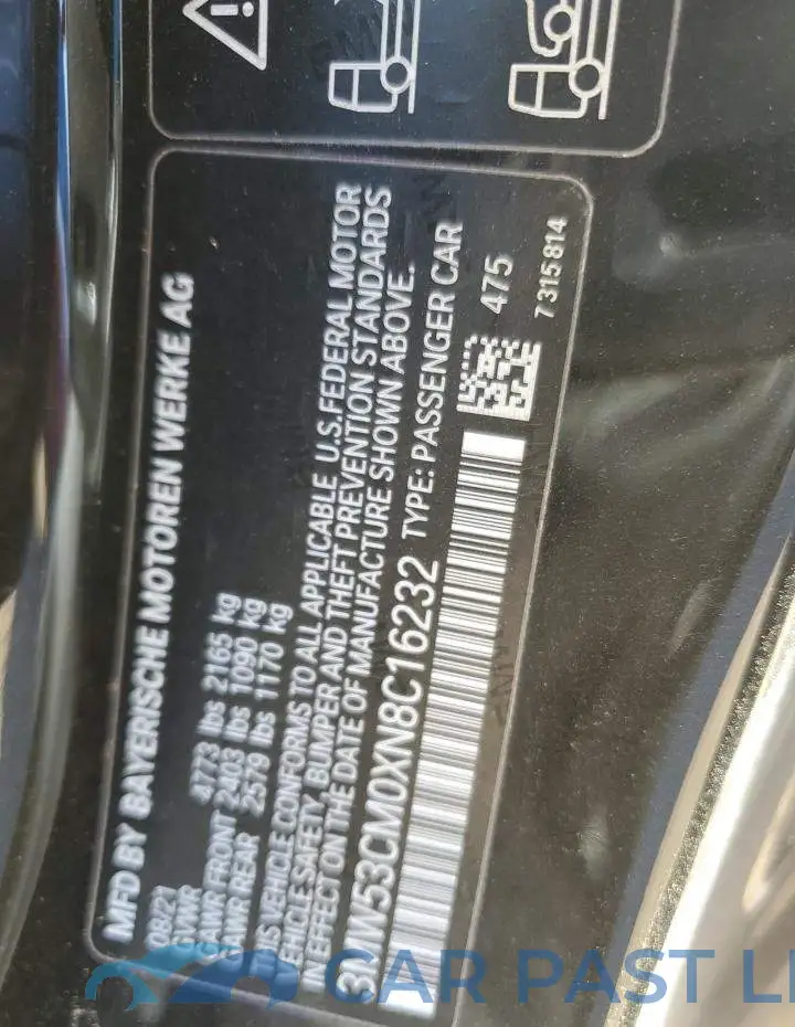 3MW53CM0XN8C16232# 12