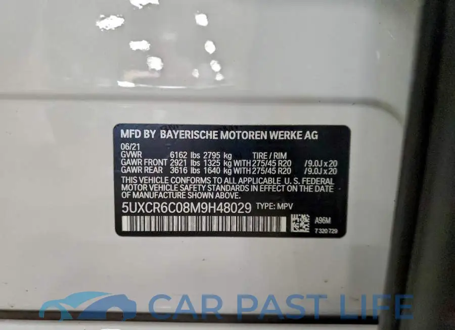 5UXCR6C08M9H48029# 13