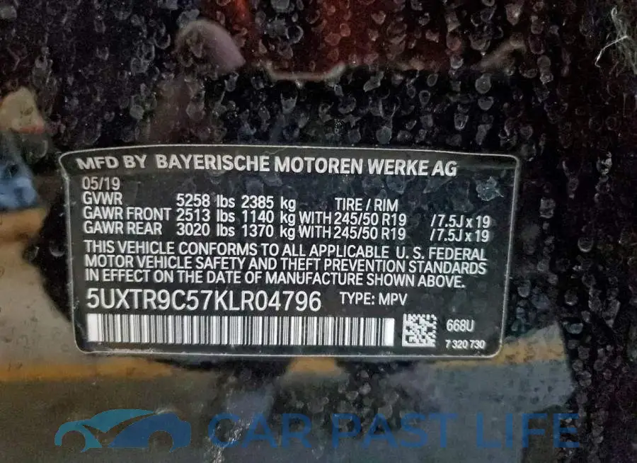 5UXTR9C57KLR04796# 13