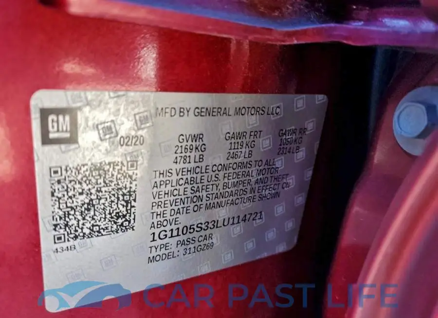 1G1105S33LU114721# 12