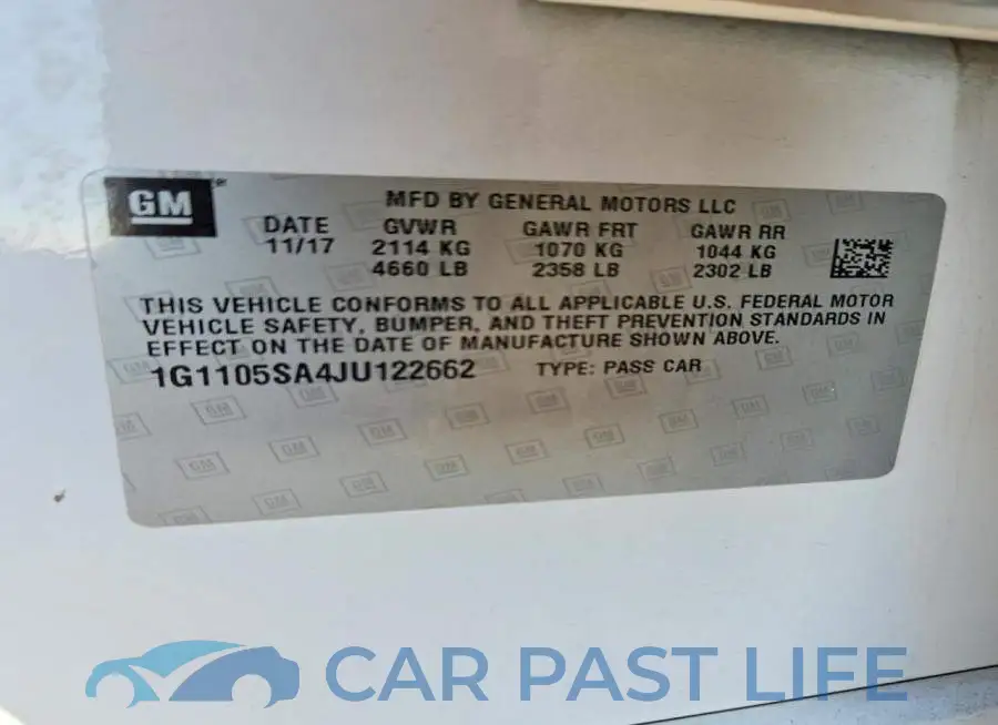 1G1105SA4JU122662# 12