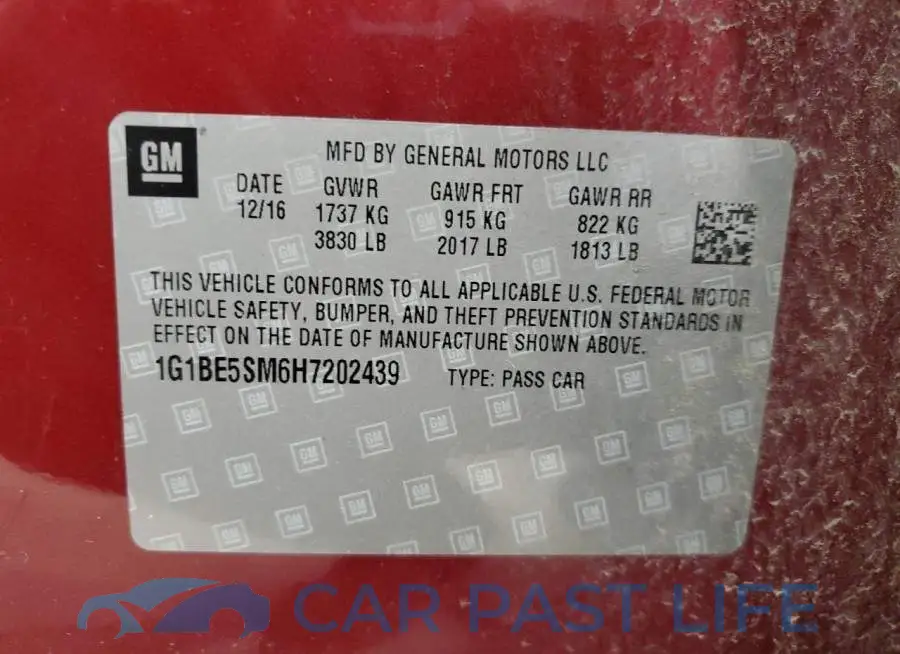 1G1BE5SM6H7202439# 12