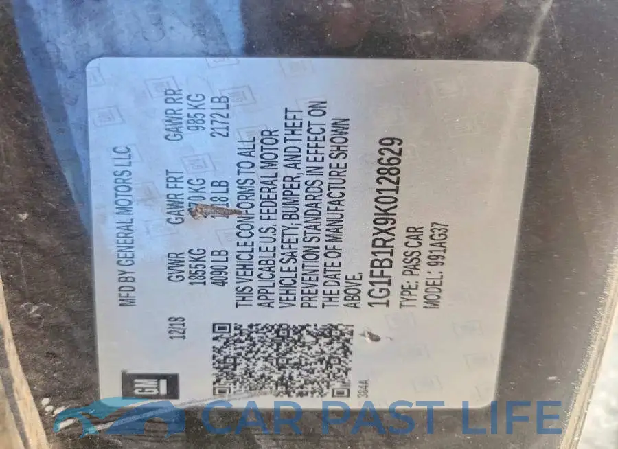 1G1FB1RX9K0128629# 12