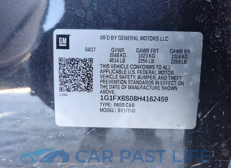 1G1FX6S08H4162459# 13