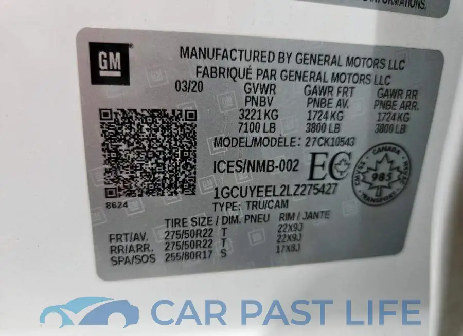 1GCUYEEL2LZ275427# 13