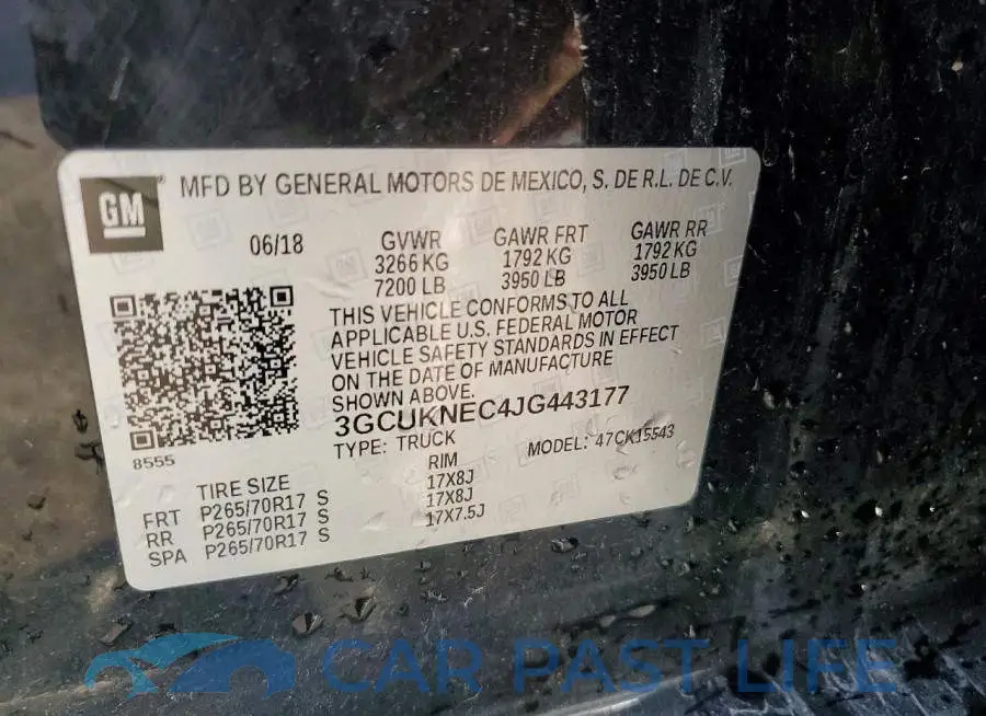 3GCUKNEC4JG443177# 12