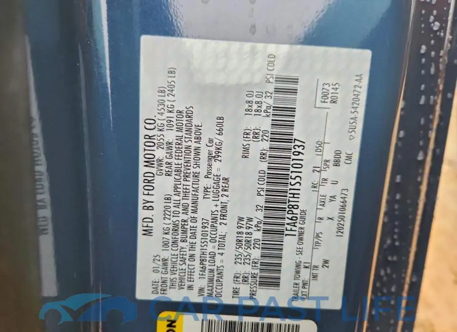 1FA6P8TH1S5101937# 12