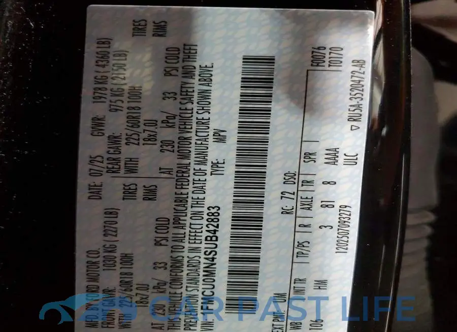 1FMCU0MN4SUB42883# 14