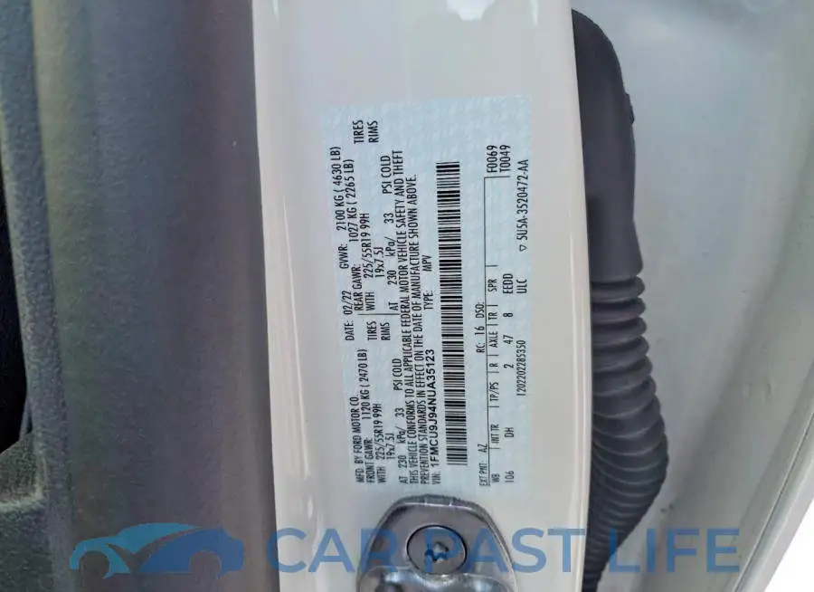 1FMCU9J94NUA35123# 14