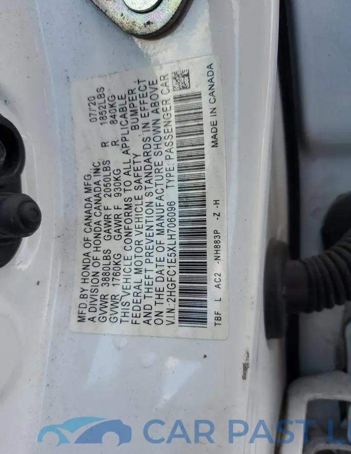 2HGFC1E5XLH706096# 13