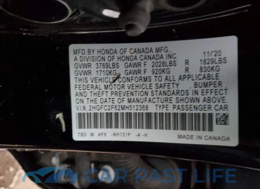 2HGFC2F62MH512368# 12