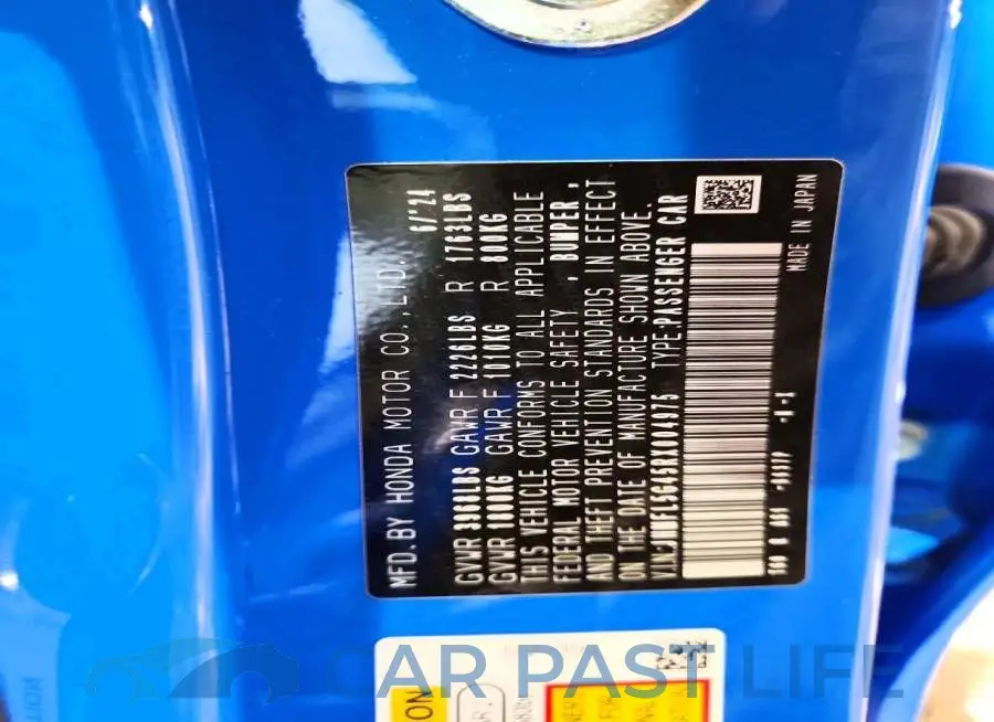 JHMFL5G45RX004975# 12