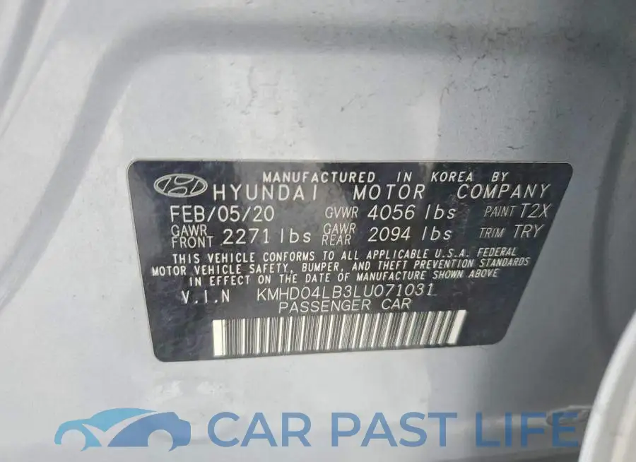 KMHD04LB3LU071031# 12