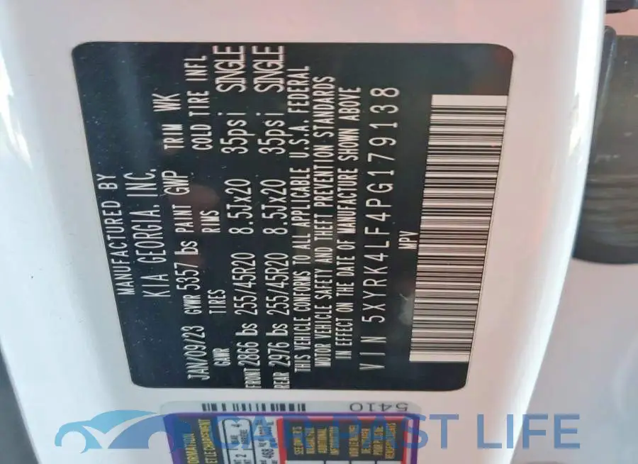5XYRK4LF4PG179138# 13