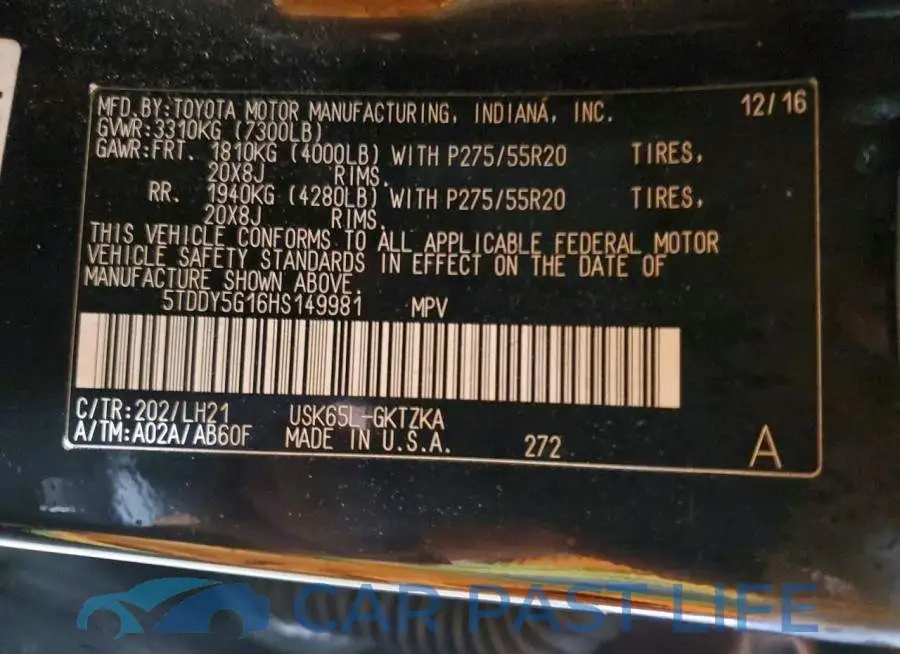 5TDDY5G16HS149981# 13