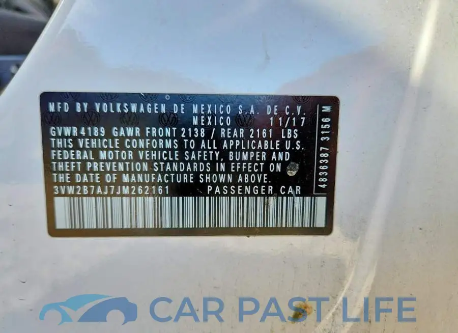 3VW2B7AJ7JM262161# 11