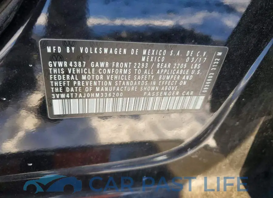 3VW4T7AJ0HM336200# 12