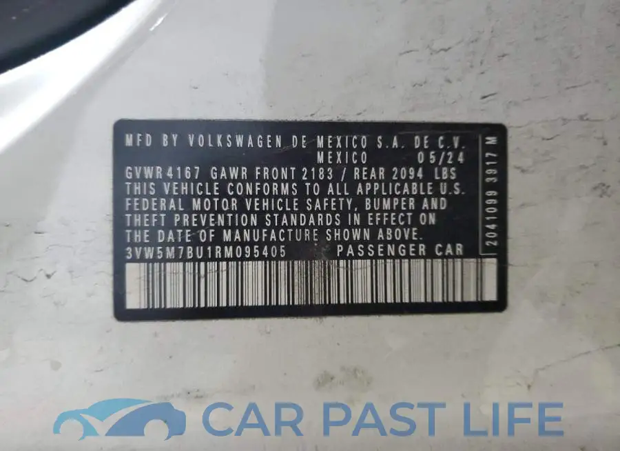 3VW5M7BU1RM095405# 12