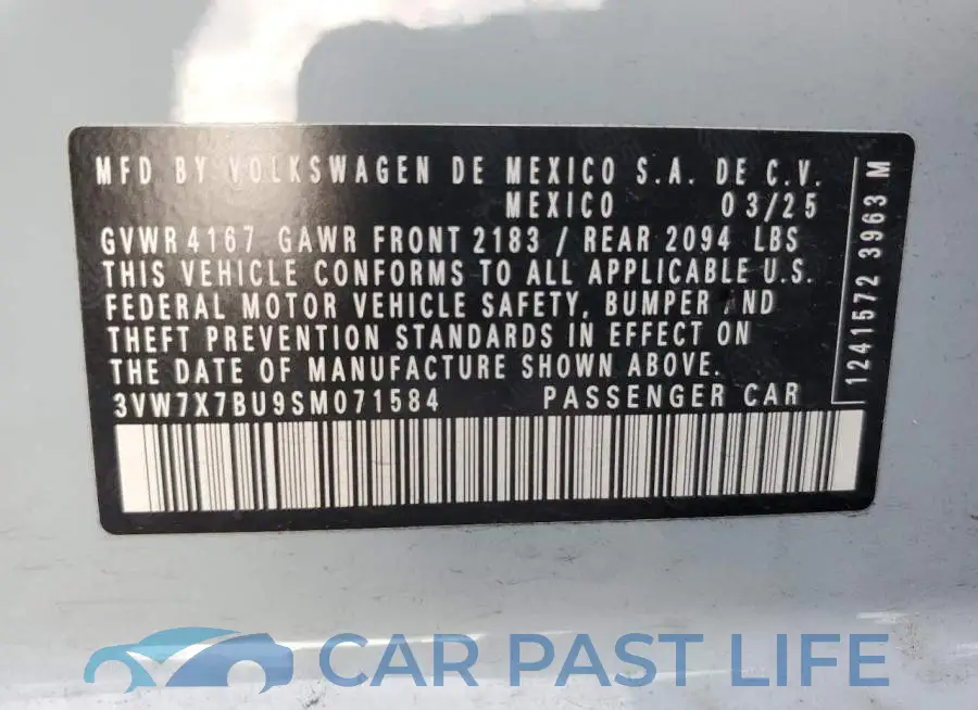 3VW7X7BU9SM071584# 13