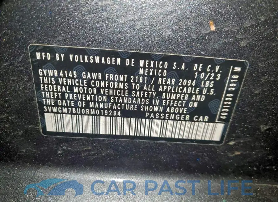 3VWGM7BU0RM019294# 12