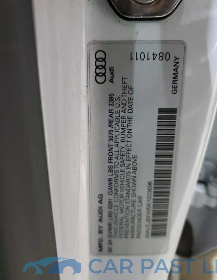 WAUEJBFW5R7003696# 12
