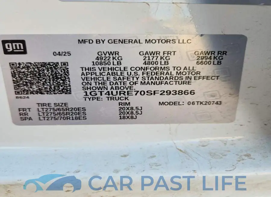 1GT4URE70SF293866# 12