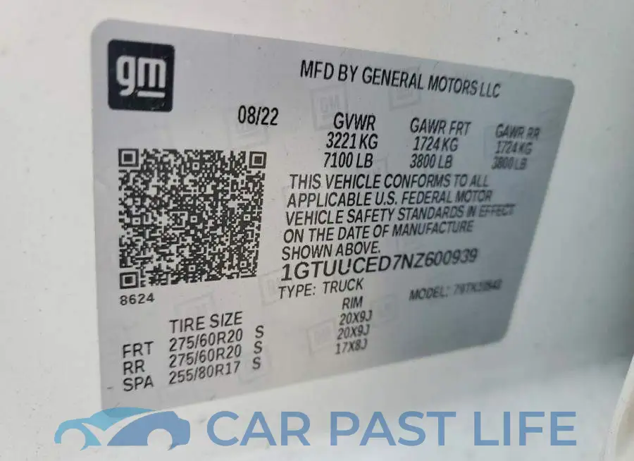 1GTUUCED7NZ600939# 13