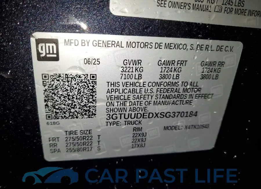 3GTUUDEDXSG370184# 13